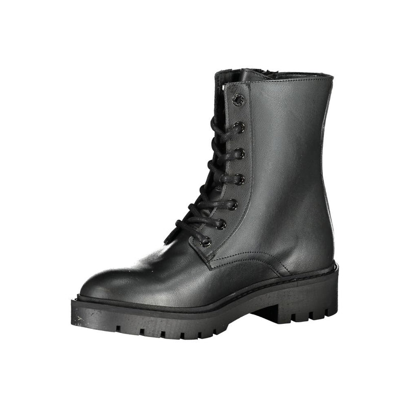 Calvin Klein Black Polyester Women Boot - Stylish Ankle Boots