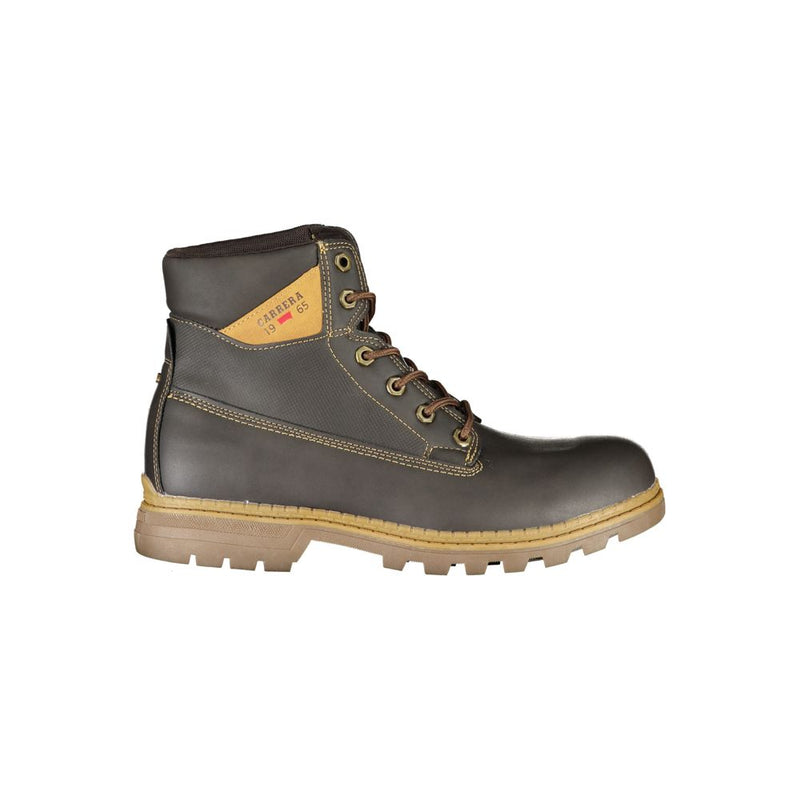 Carrera Brown Polyester Men Boot - Stylish Lace-Up Design