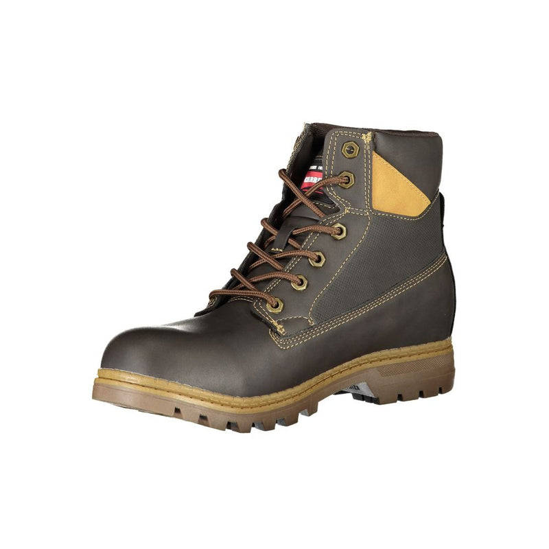 Carrera Brown Polyester Men Boot - Stylish Lace-Up Design