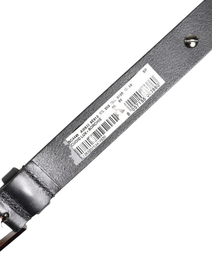 Dolce & Gabbana zwarte luxe leren DG-riem met studs en gesp