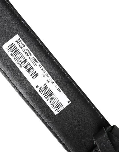 Dolce & Gabbana zwart-witte leren DG metalen gesp riem