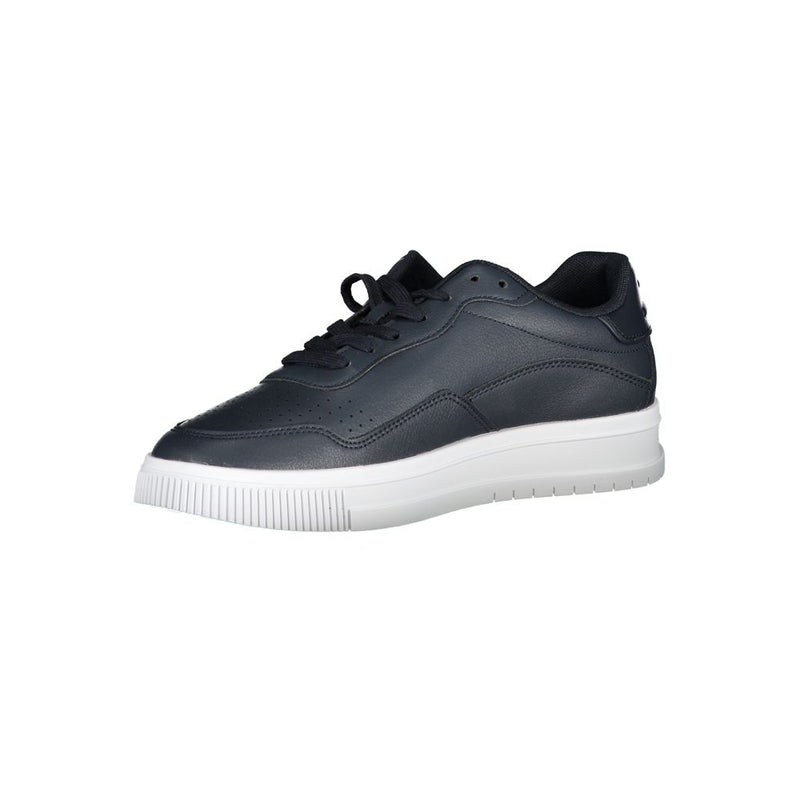 Tommy Hilfiger Blue Leather Men Sneaker - Stylish Comfort