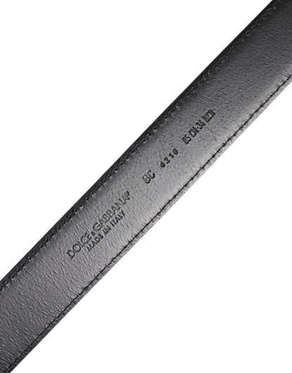 Dolce & Gabbana Bruine Klassieke Kalfsleren Riem met Zilveren Gesp