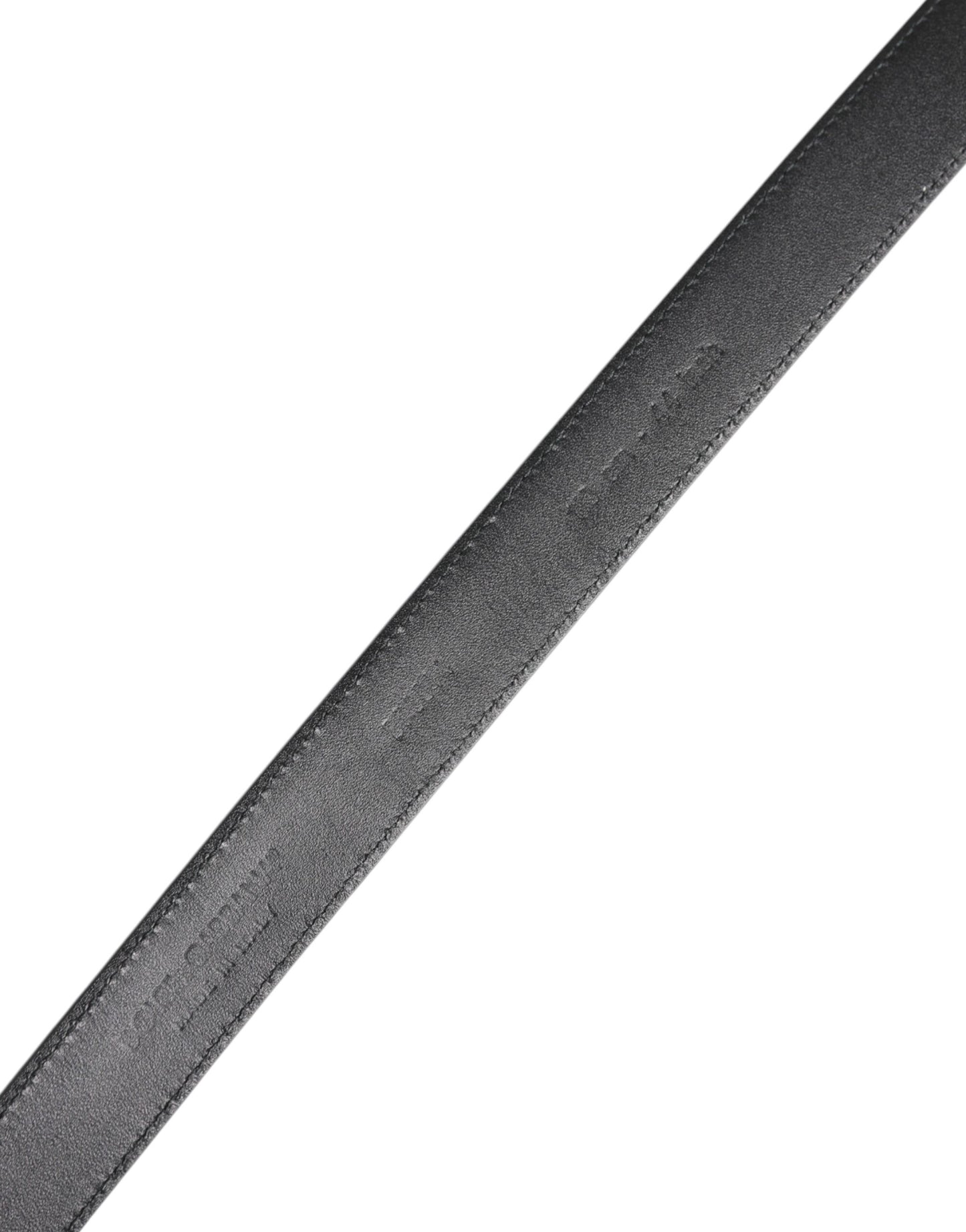 Dolce & Gabbana Zwarte Kalfsleren Klassieke Metalen Gesp Riem