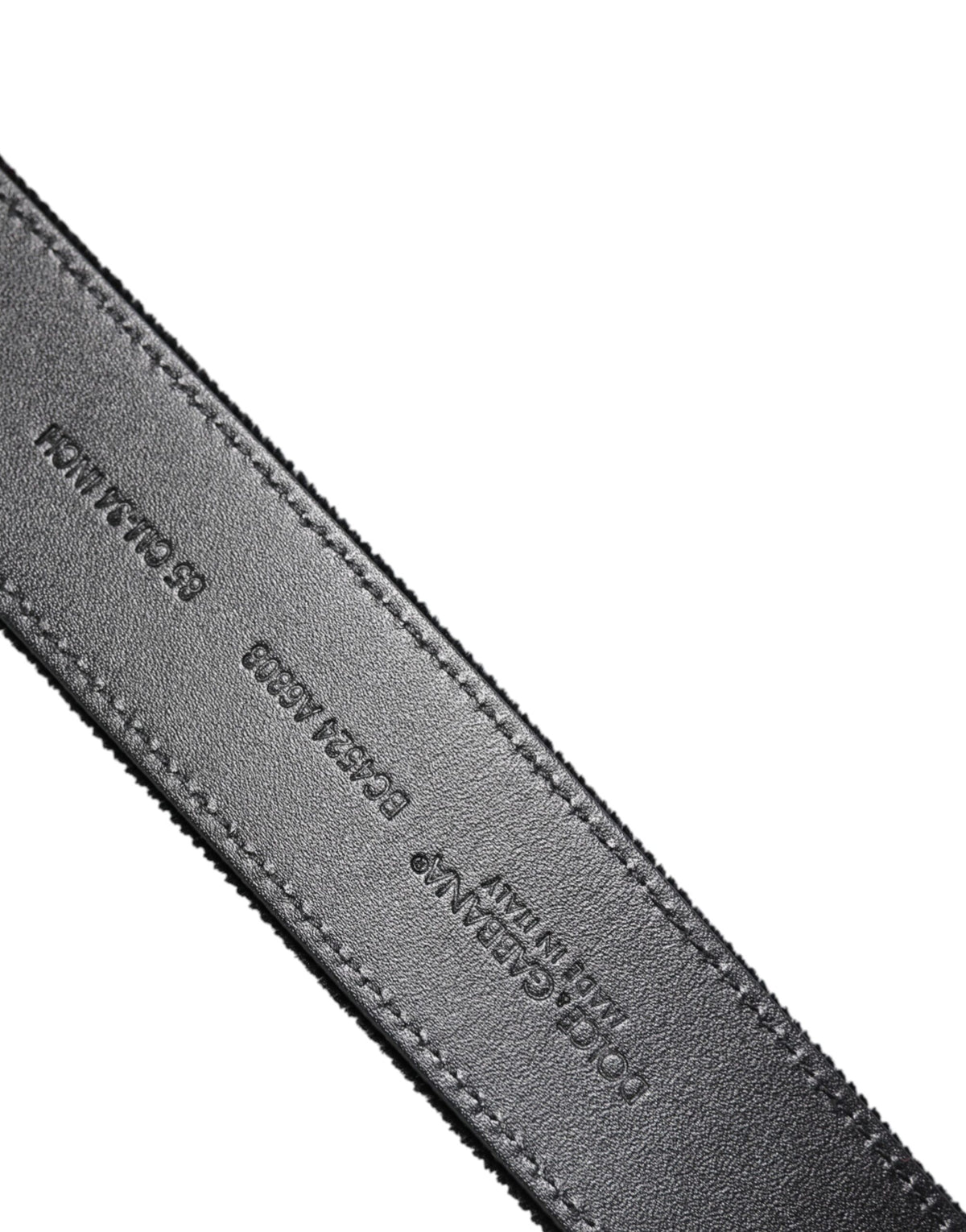 Ceinture Dolce &amp; Gabbana en coton noir avec boucle en métal argenté