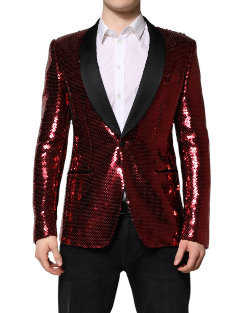 Dolce &amp; Gabbana Rood SICILIA Blazerjack met pailletten