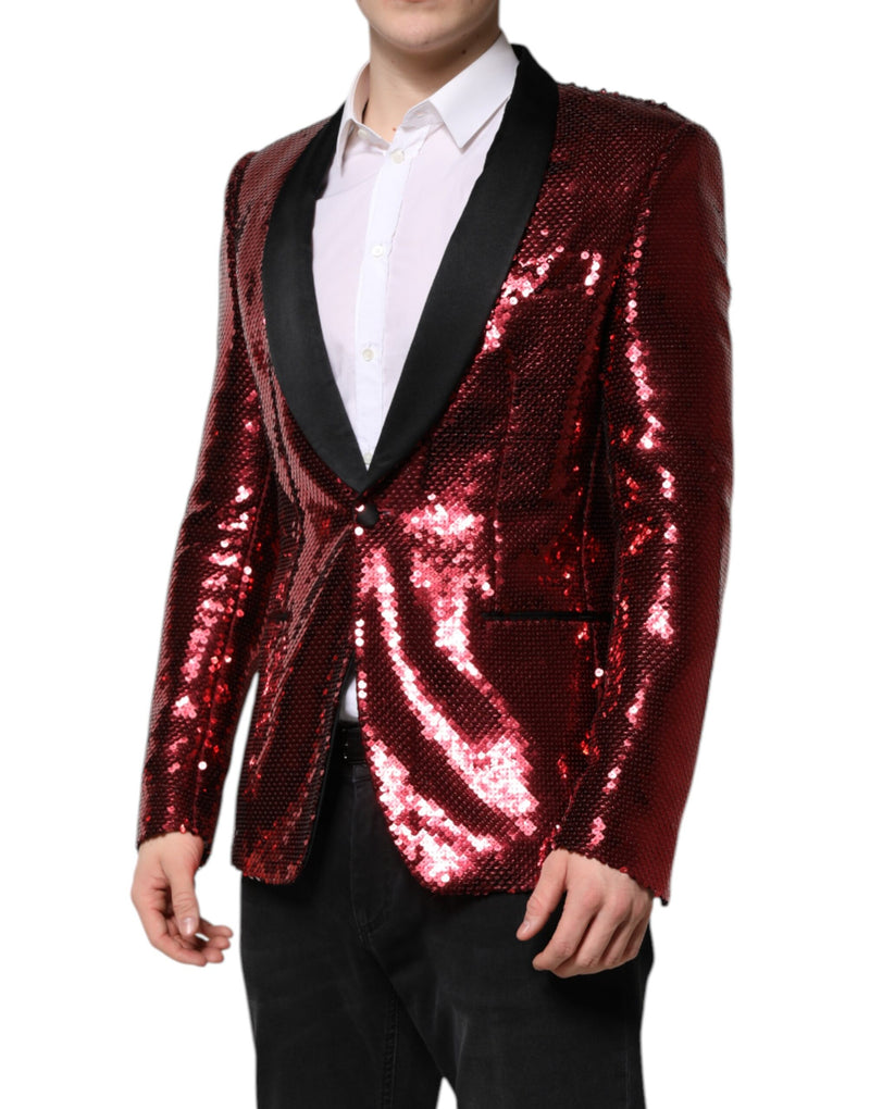 Dolce &amp; Gabbana Rood SICILIA Blazerjack met pailletten