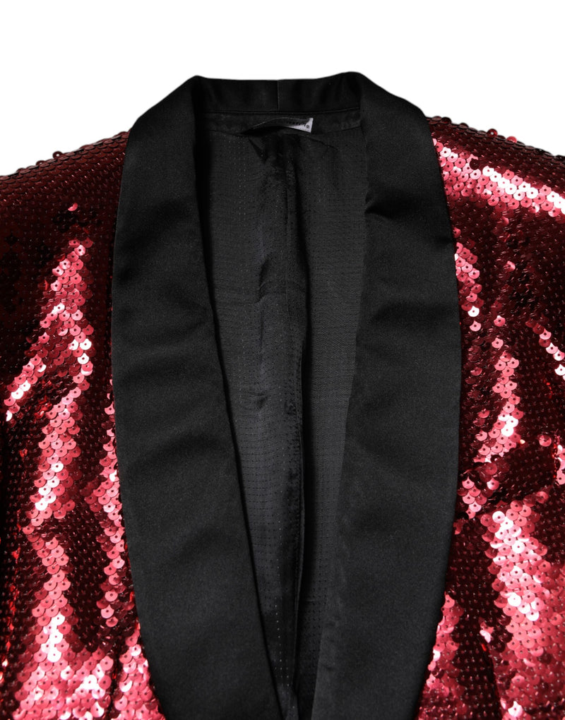 Dolce &amp; Gabbana Rood SICILIA Blazerjack met pailletten