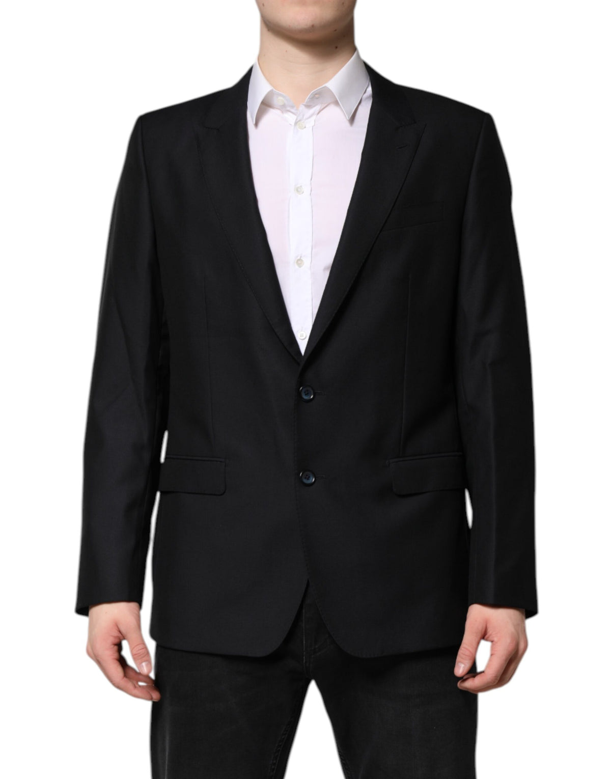 Dolce &amp; Gabbana Veste-blazer en laine MARTINI bleu foncé