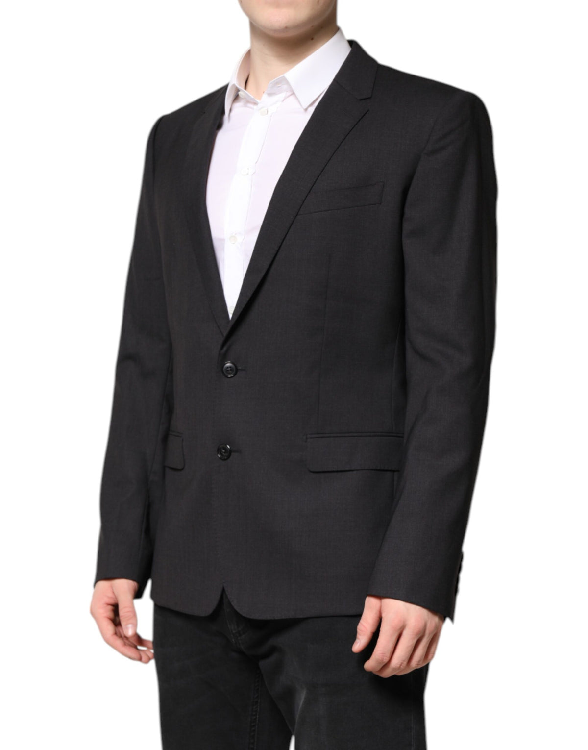 Dolce &amp; Gabbana Veste MARTINI à simple boutonnage, gris foncé