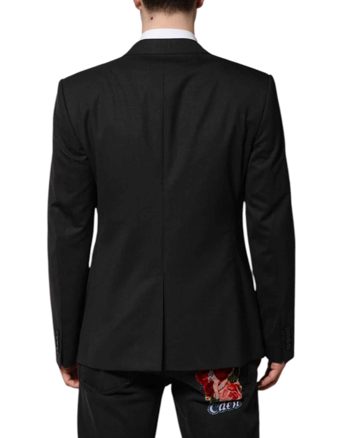 Dolce &amp; Gabbana Veste MARTINI à simple boutonnage, gris foncé