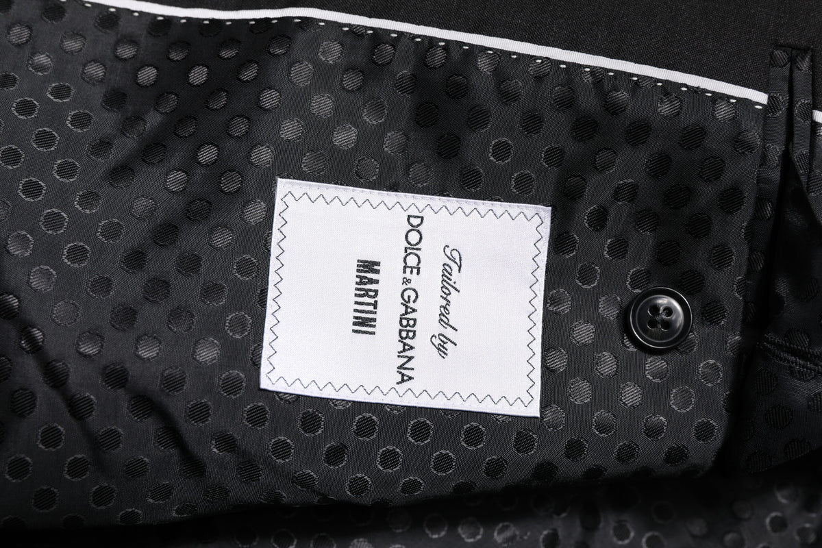 Dolce &amp; Gabbana Veste MARTINI à simple boutonnage, gris foncé
