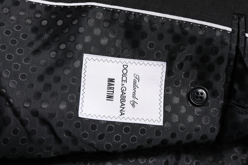 Dolce &amp; Gabbana donkergrijze MARTINI jas met enkele knoopsluiting