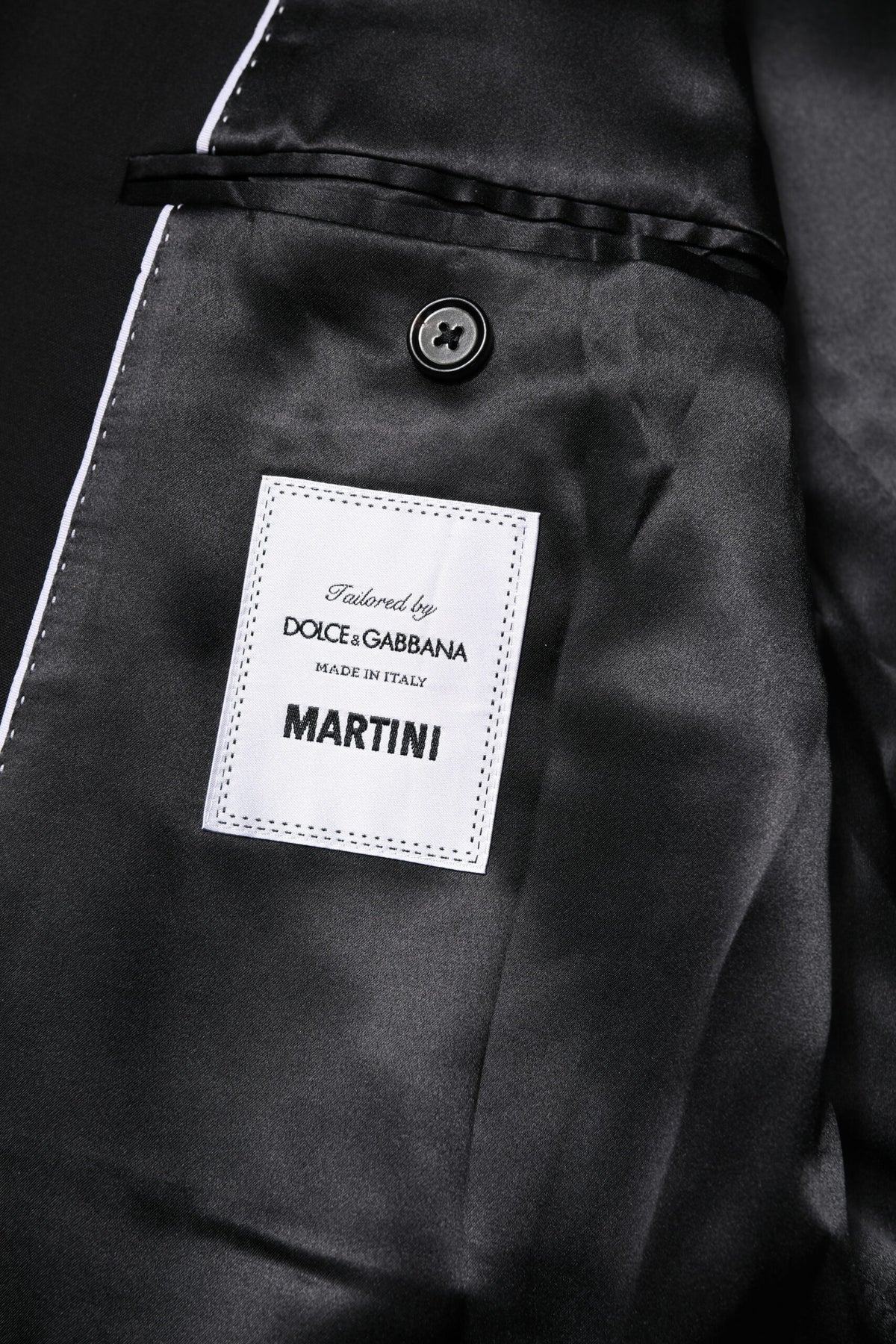 Dolce &amp; Gabbana, veste de costume MARTINI noire à double boutonnage