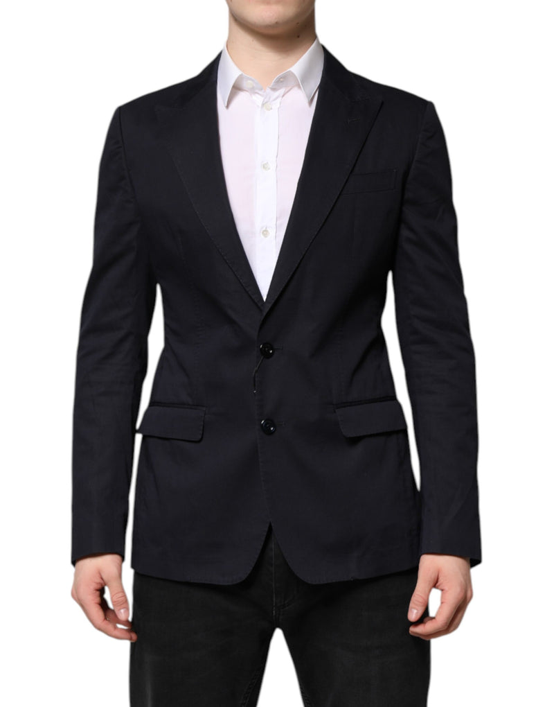 Dolce &amp; Gabbana donkerblauwe TAORMINA katoenen blazerjas