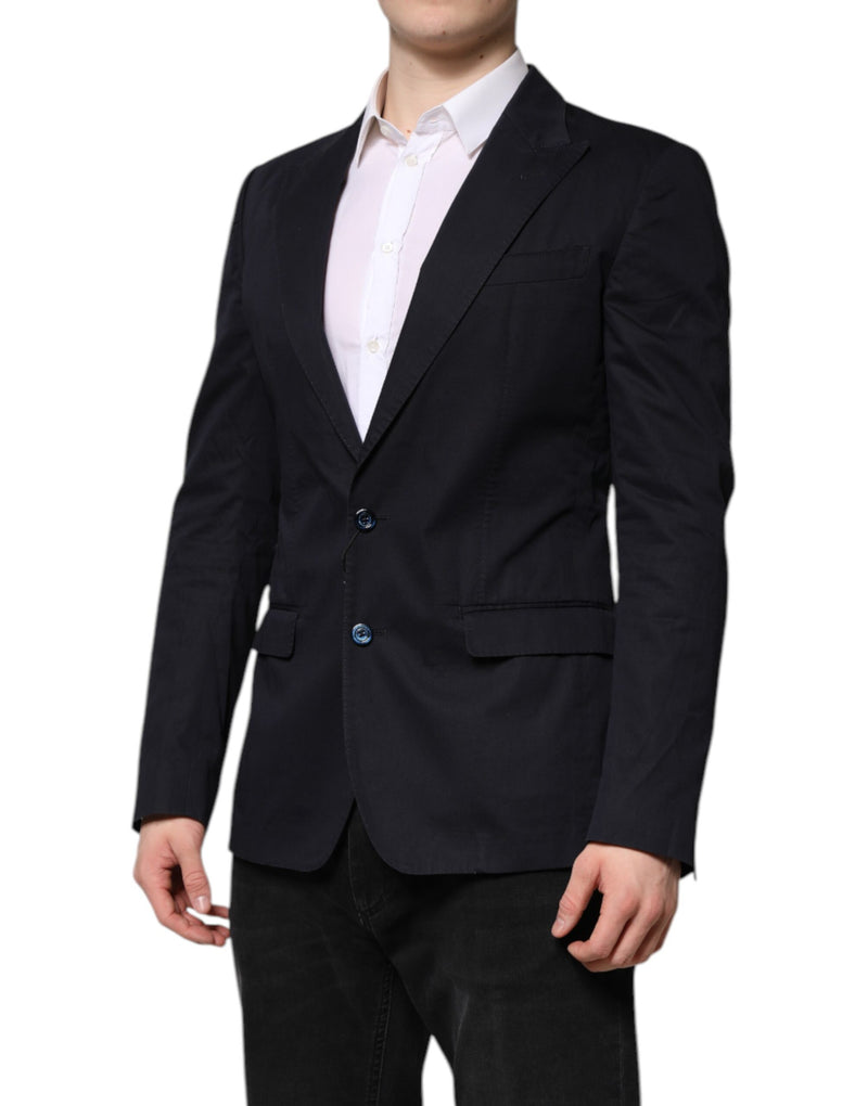 Dolce &amp; Gabbana donkerblauwe TAORMINA katoenen blazerjas