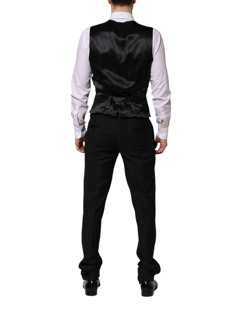 Dolce & Gabbana Black MARTINI Crystal Embellished 3 Pc Suit