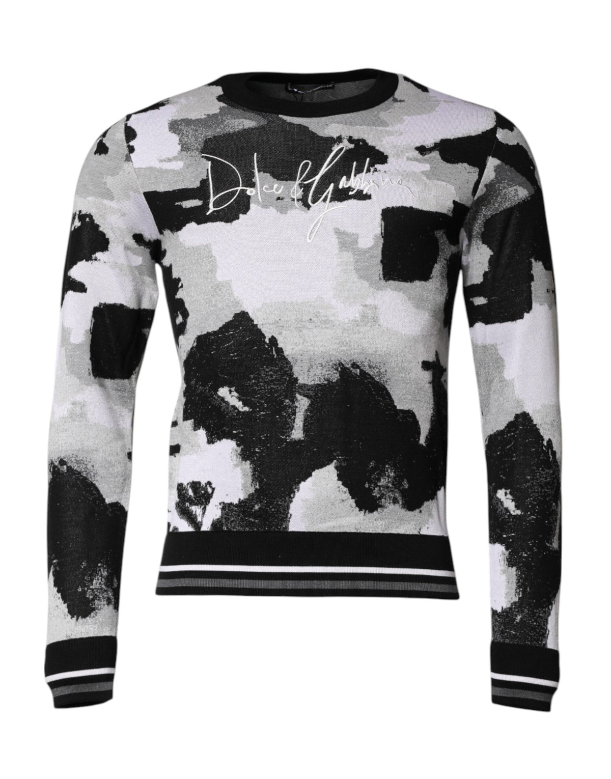 Pull en jersey à col rond avec logo multicolore de Dolce &amp; Gabbana
