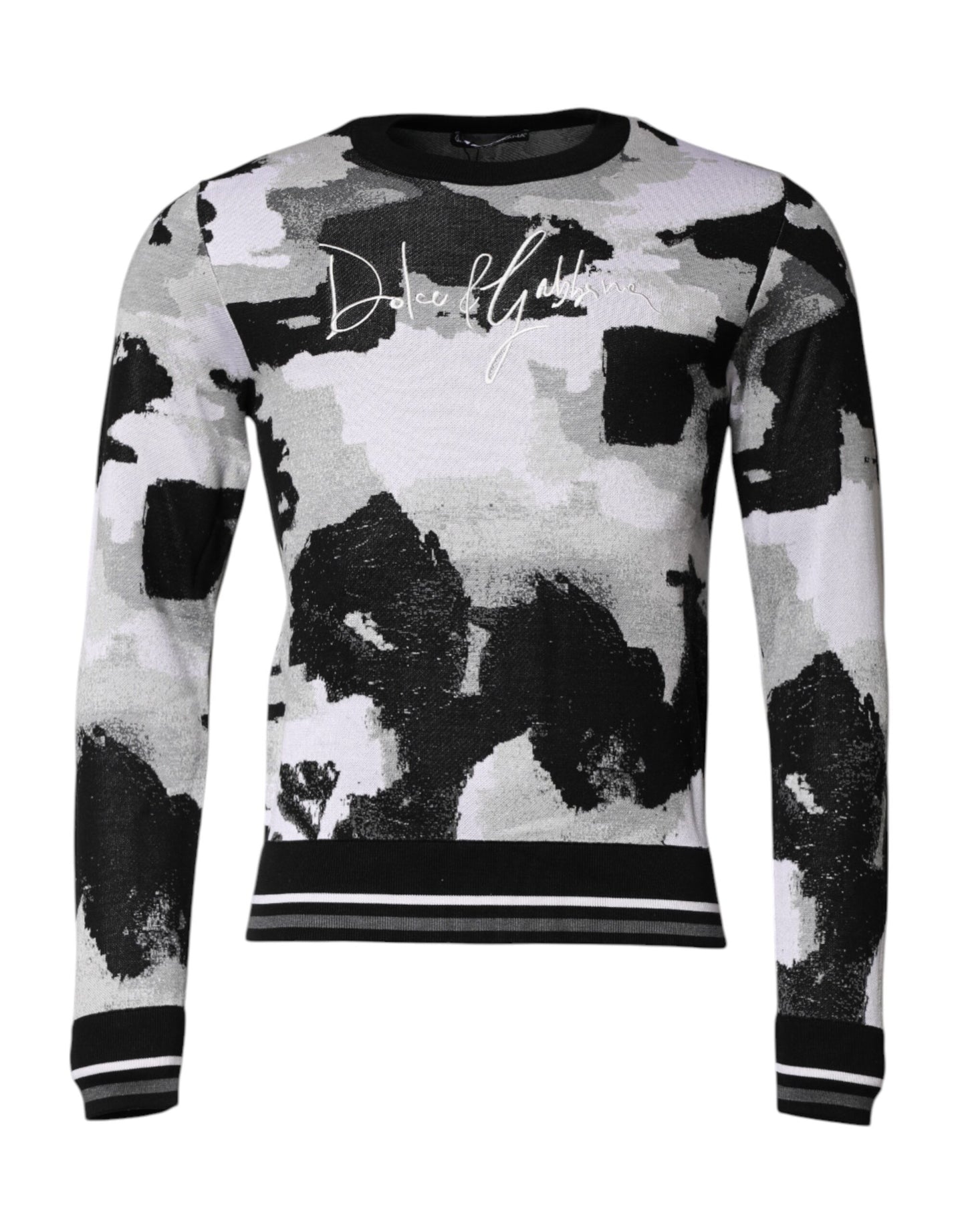 Dolce &amp; Gabbana gebreide trui met ronde hals en multicolor logo