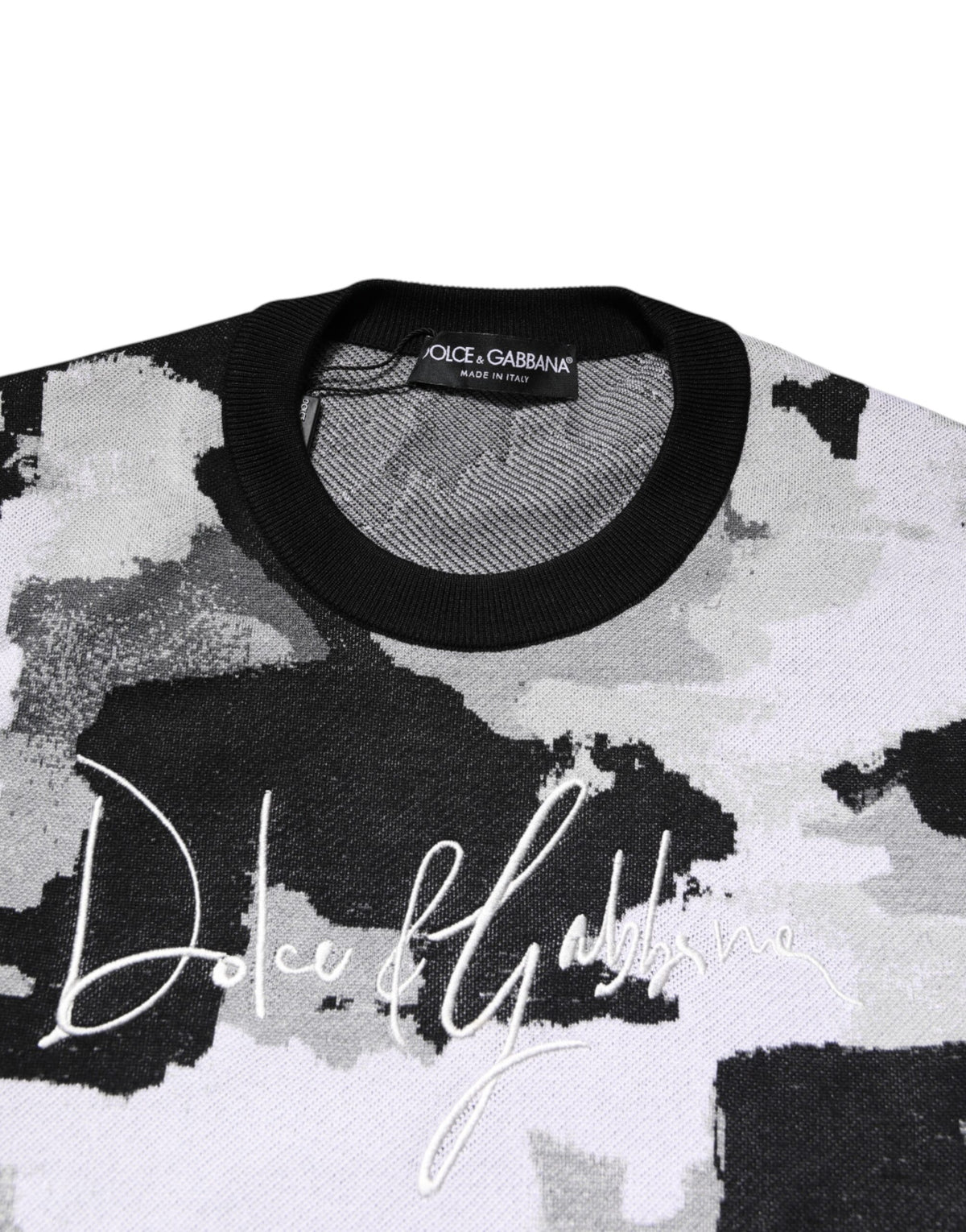 Pull en jersey à col rond avec logo multicolore de Dolce &amp; Gabbana