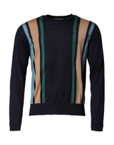 Pull en jersey à rayures multicolores et col rond de Dolce &amp; Gabbana