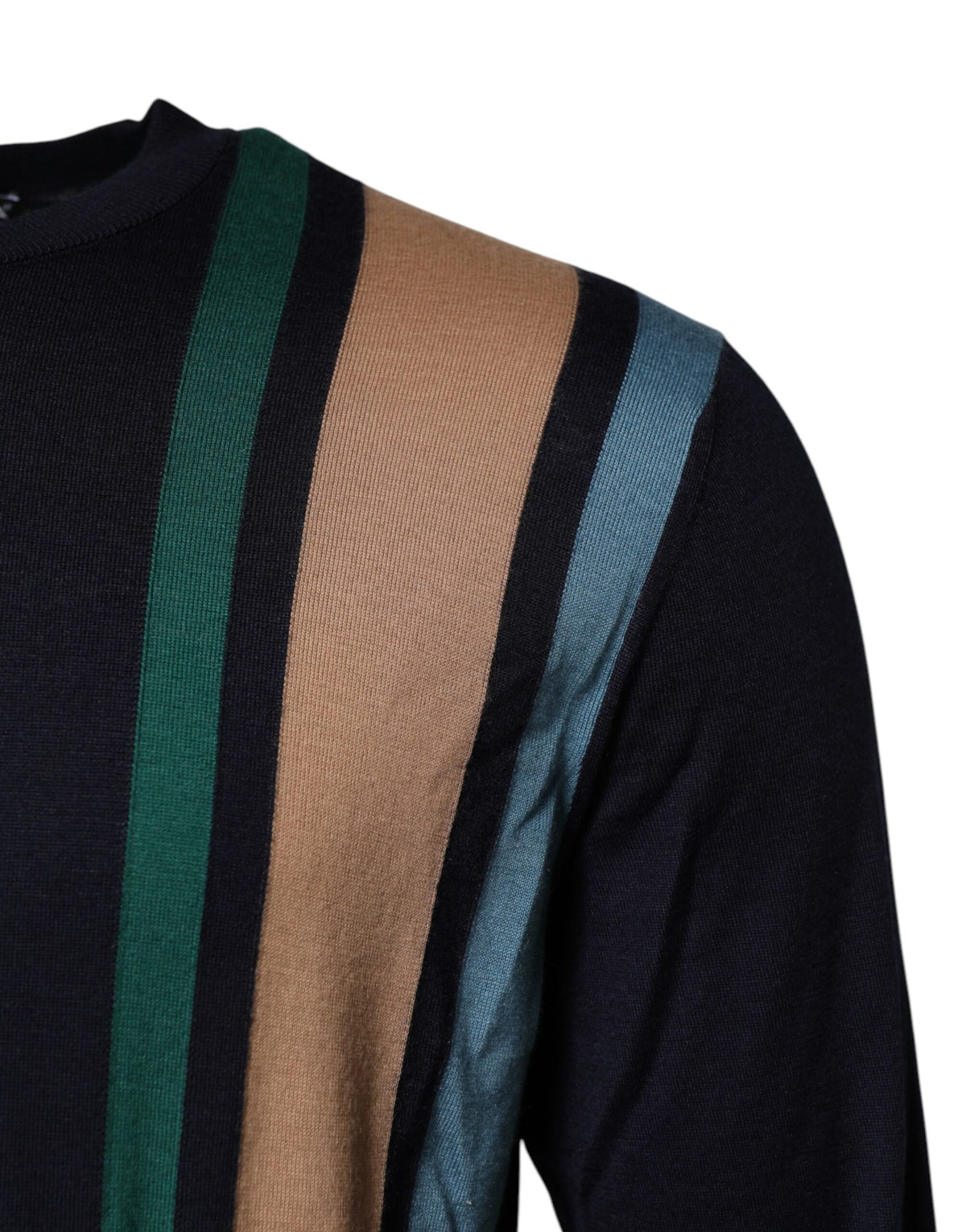 Pull en jersey à rayures multicolores et col rond de Dolce &amp; Gabbana