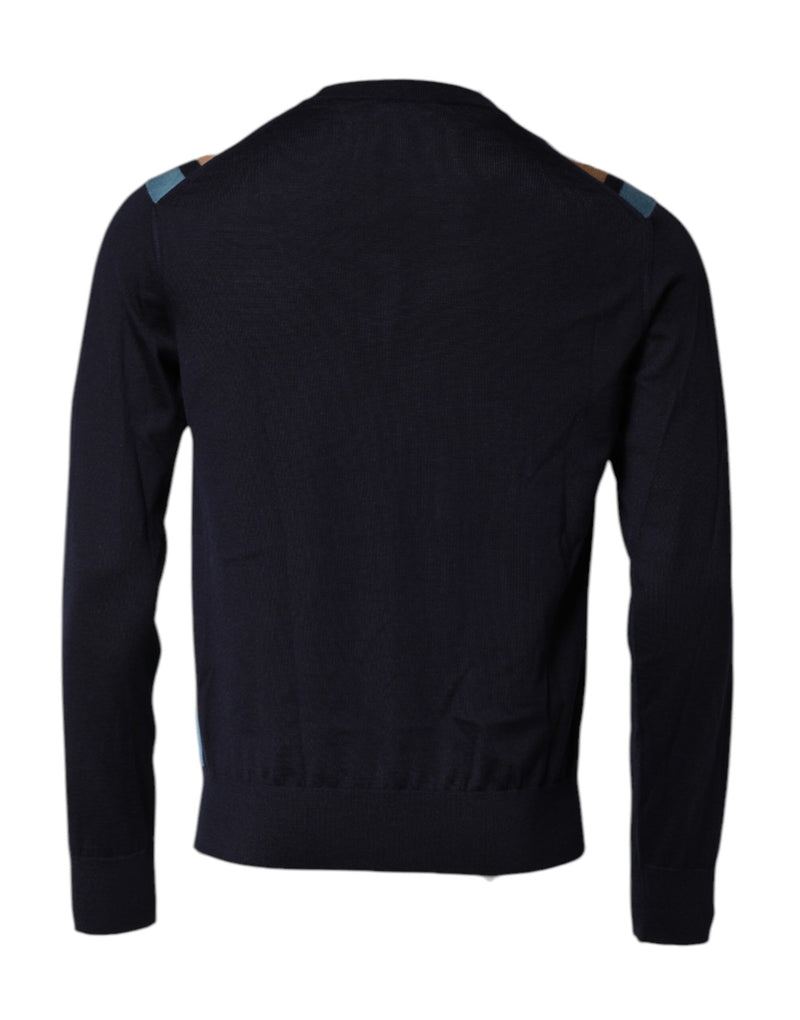 Pull en jersey à rayures multicolores et col rond de Dolce &amp; Gabbana