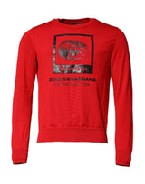 Pull ras du cou Dolce & Gabbana pour homme imprimé œil rouge