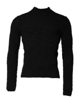 Pull en laine noire à col rond de Dolce &amp; Gabbana