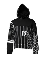 Sweat-shirt à capuche Dolce &amp; Gabbana à rayures noires et blanches