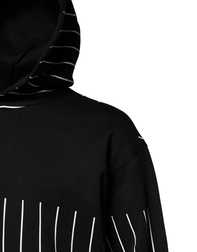 Sweat-shirt à capuche Dolce &amp; Gabbana à rayures noires et blanches