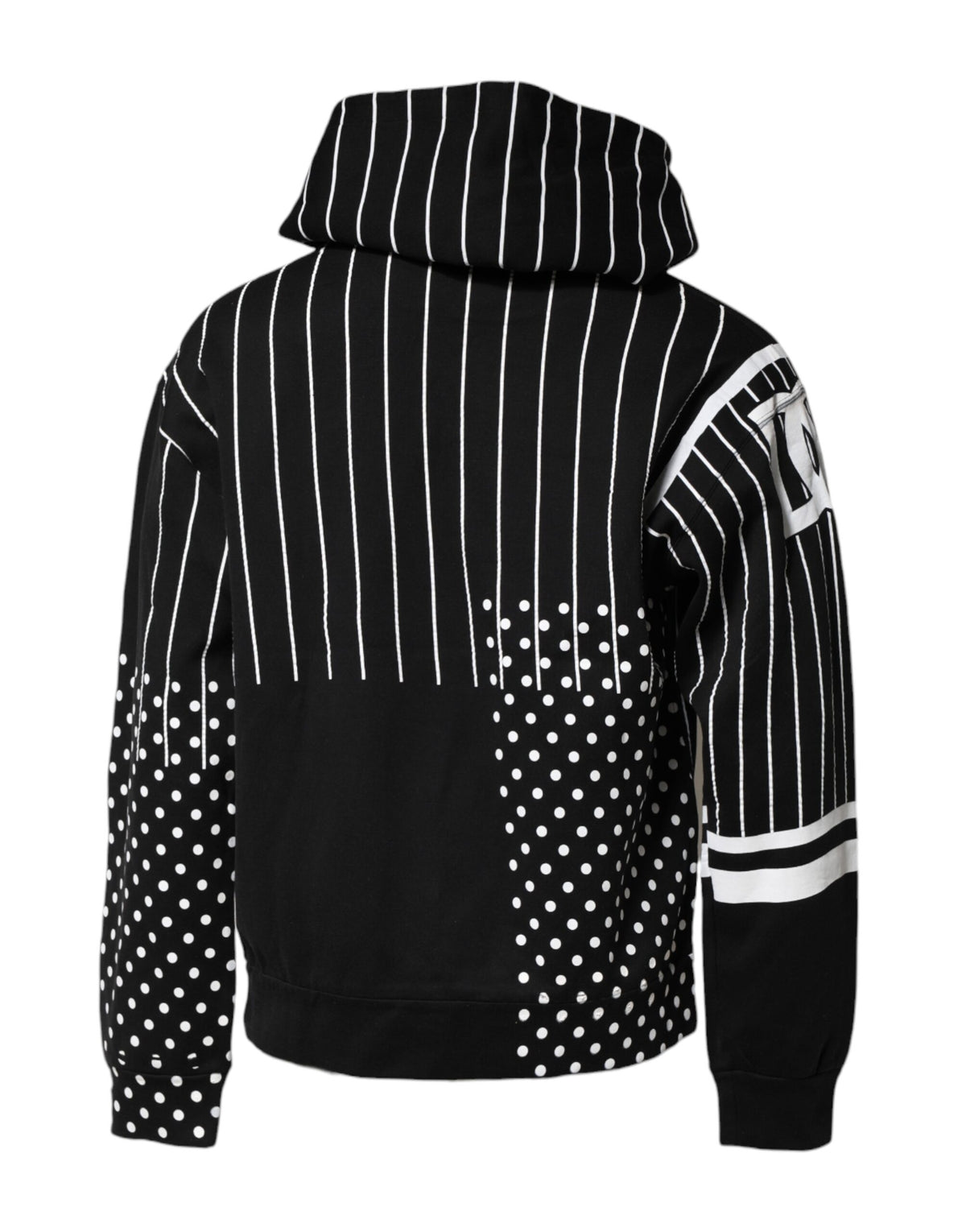 Sweat-shirt à capuche Dolce &amp; Gabbana à rayures noires et blanches