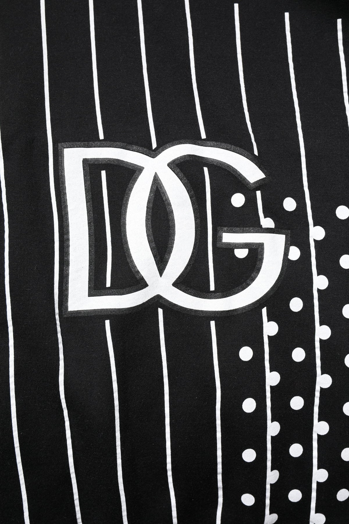 Sweat-shirt à capuche Dolce &amp; Gabbana à rayures noires et blanches