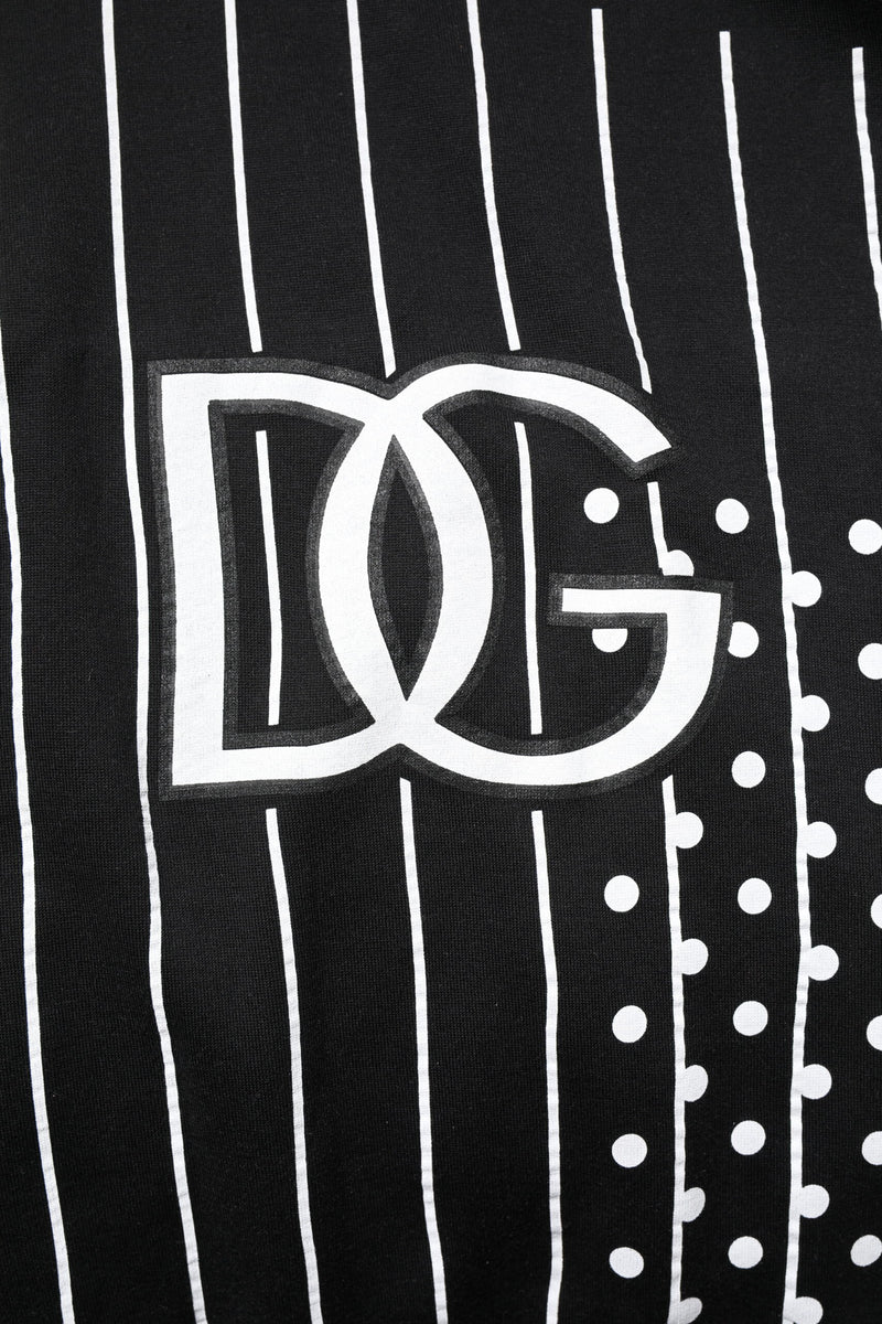 Sweat-shirt à capuche Dolce &amp; Gabbana à rayures noires et blanches
