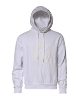 Sweat à capuche en coton blanc avec logo embossé de Dolce &amp; Gabbana