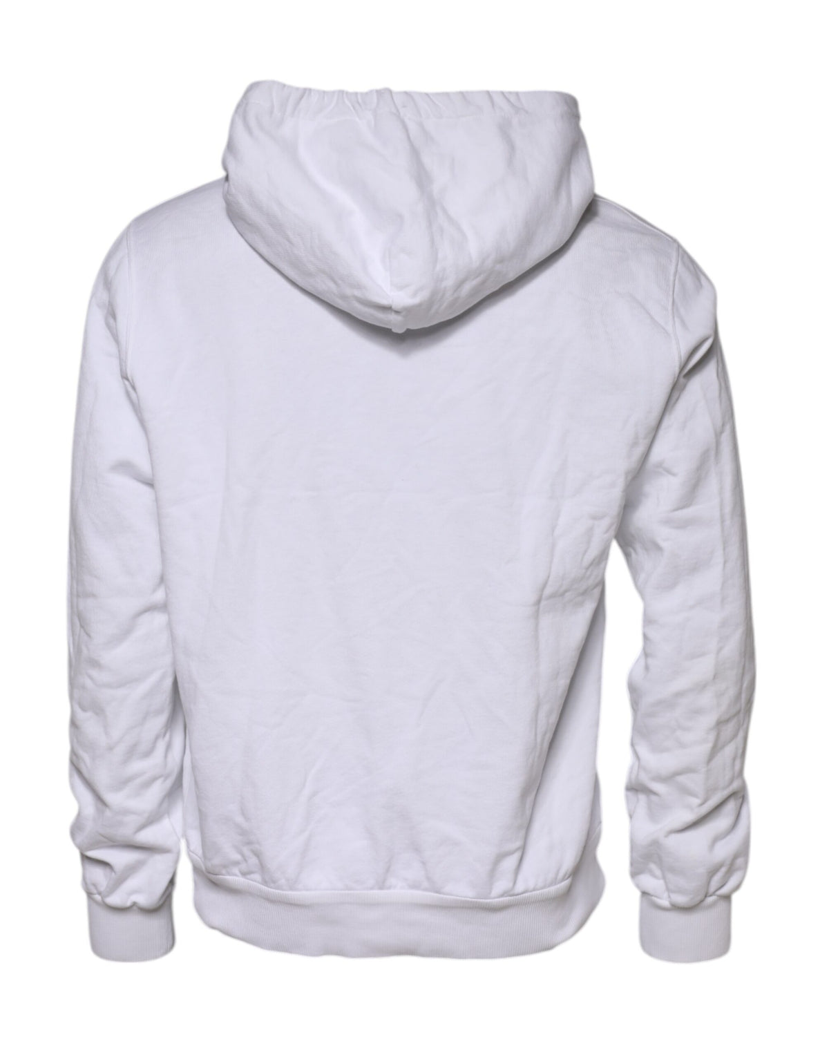 Sweat à capuche en coton blanc avec logo embossé de Dolce &amp; Gabbana