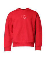 Pull en coton à col rond avec logo rouge en relief de Dolce &amp; Gabbana