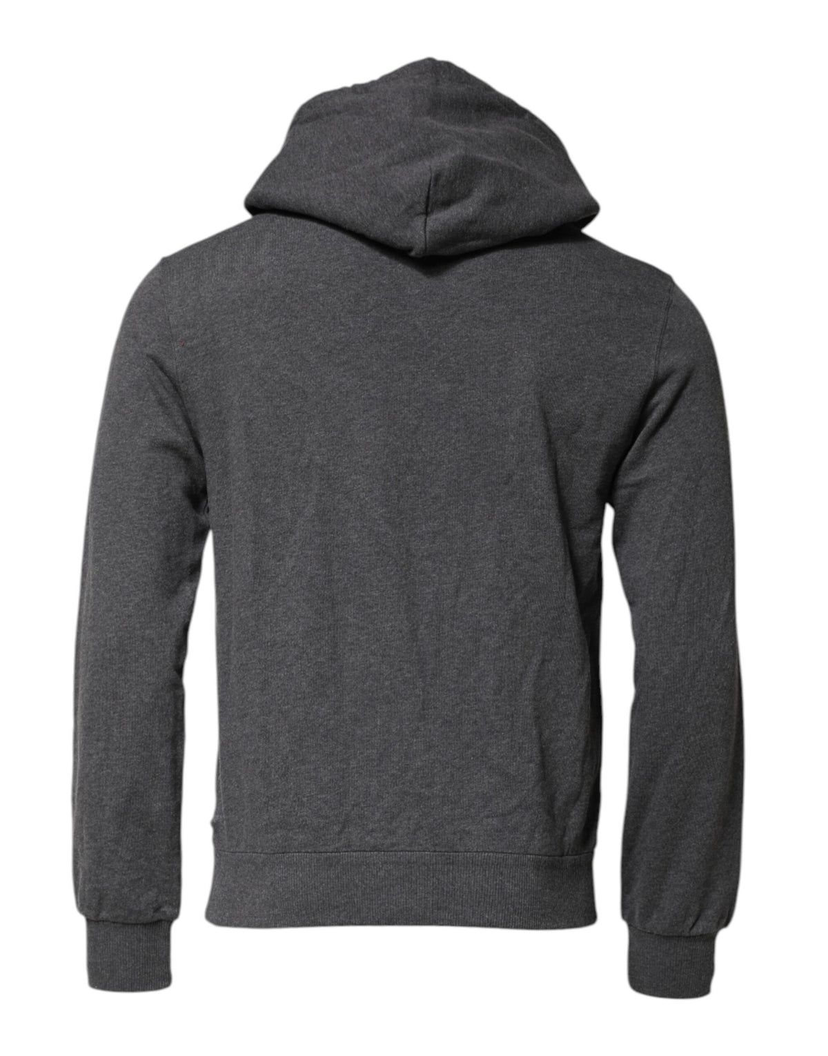 Sweat à capuche en gris avec patch logo Dolce &amp; Gabbana