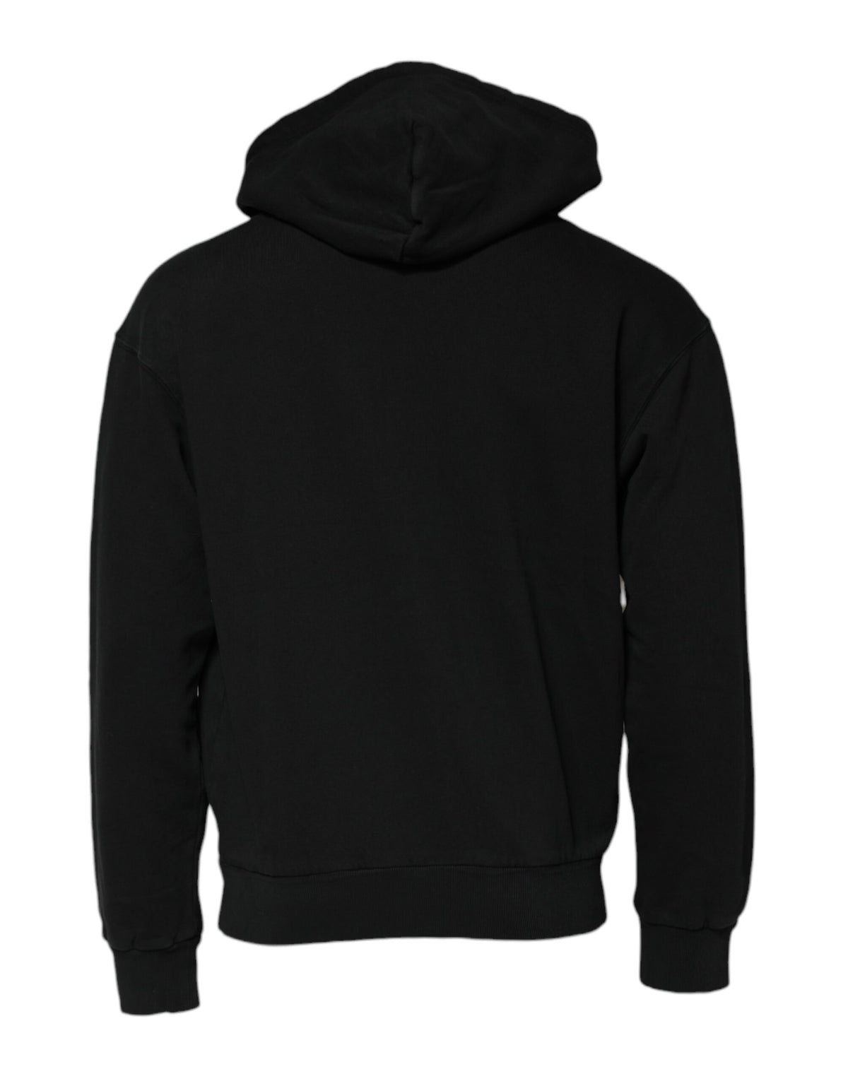 Sweat à capuche homme Dolce &amp; Gabbana noir avec logo et fermeture éclair intégrale