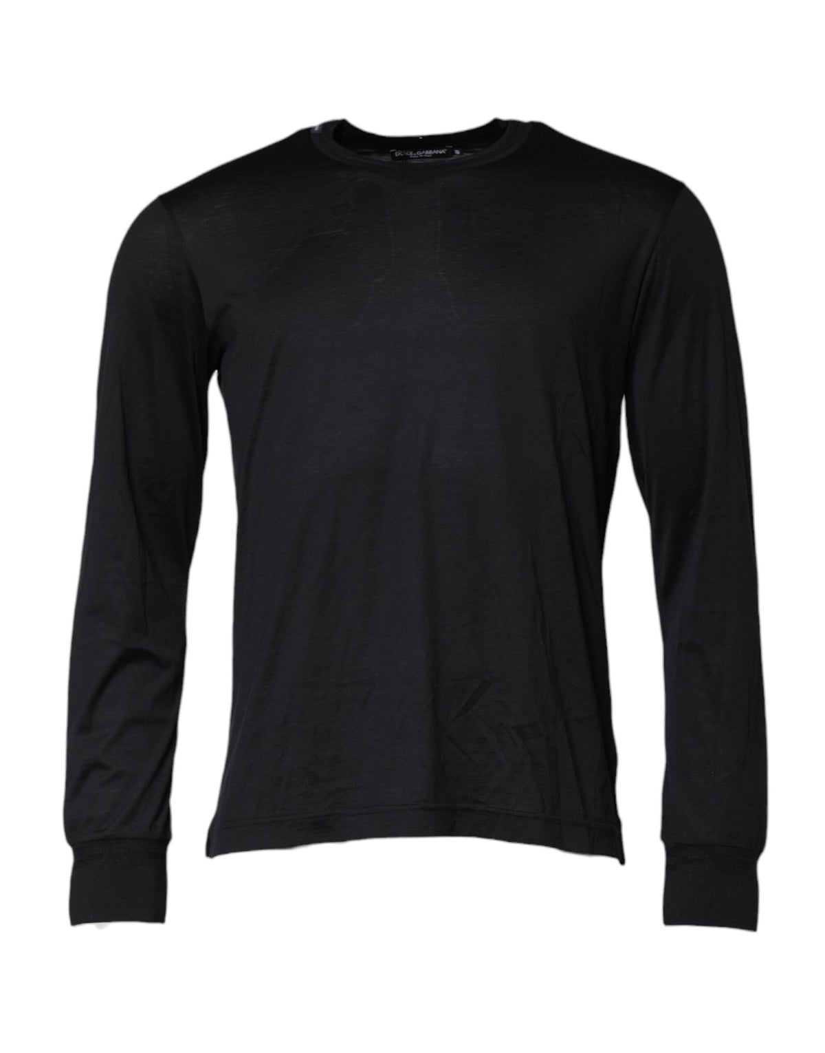 Pull en soie à col rond pour homme, bleu foncé, Dolce &amp; Gabbana