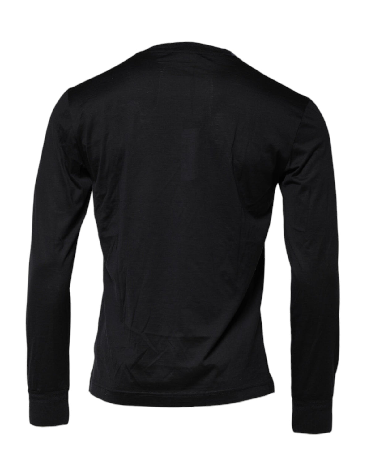 Pull en soie à col rond pour homme, bleu foncé, Dolce &amp; Gabbana