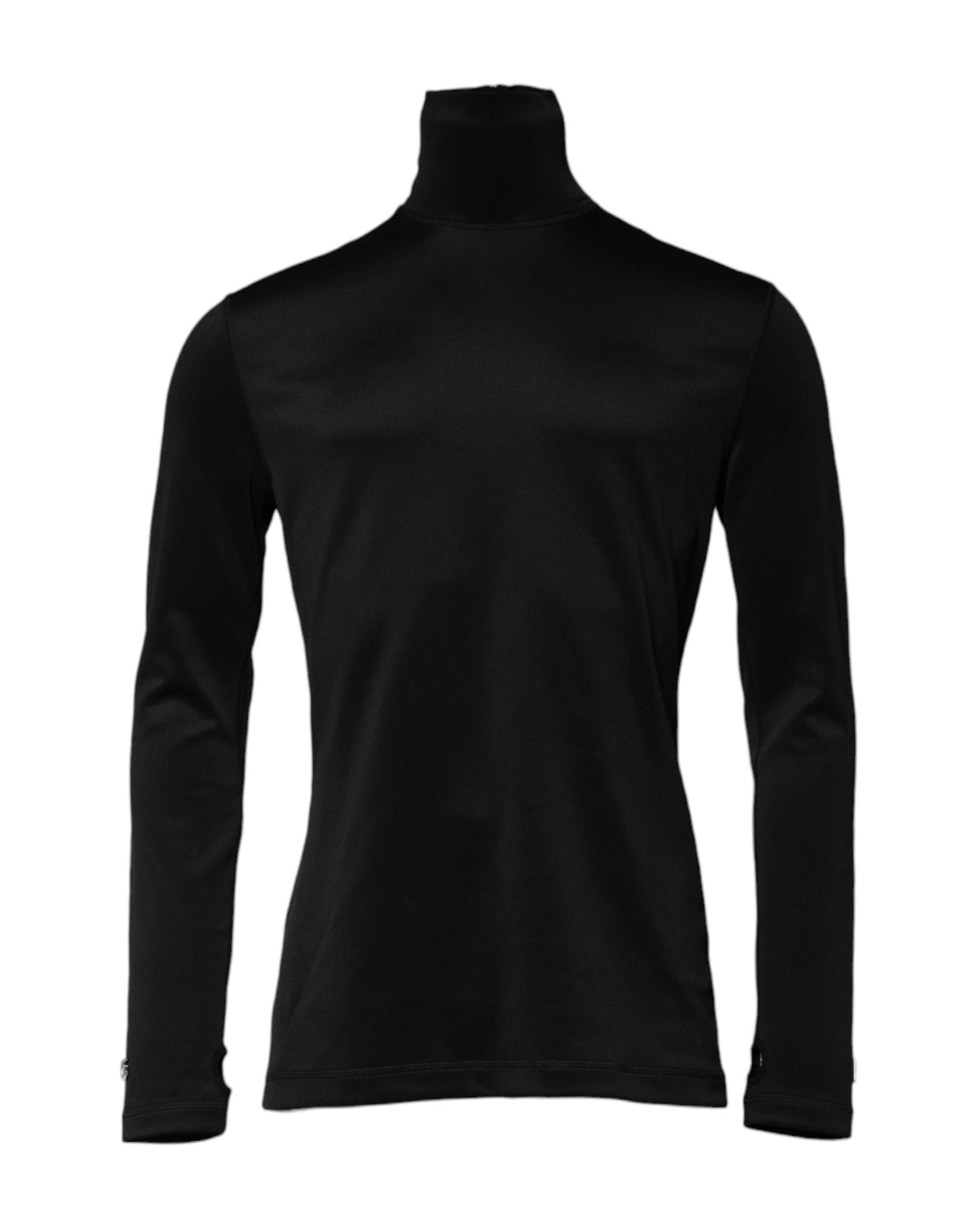 Pull col montant en polyester noir de Dolce &amp; Gabbana