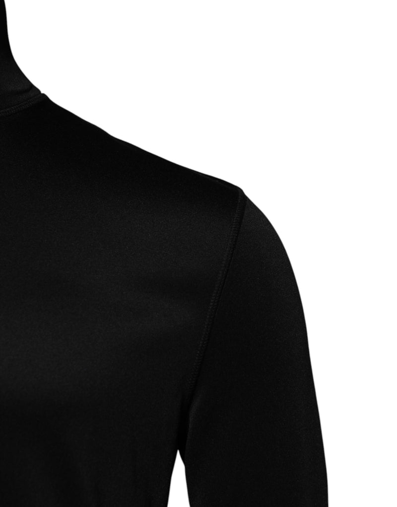 Pull col montant en polyester noir de Dolce &amp; Gabbana