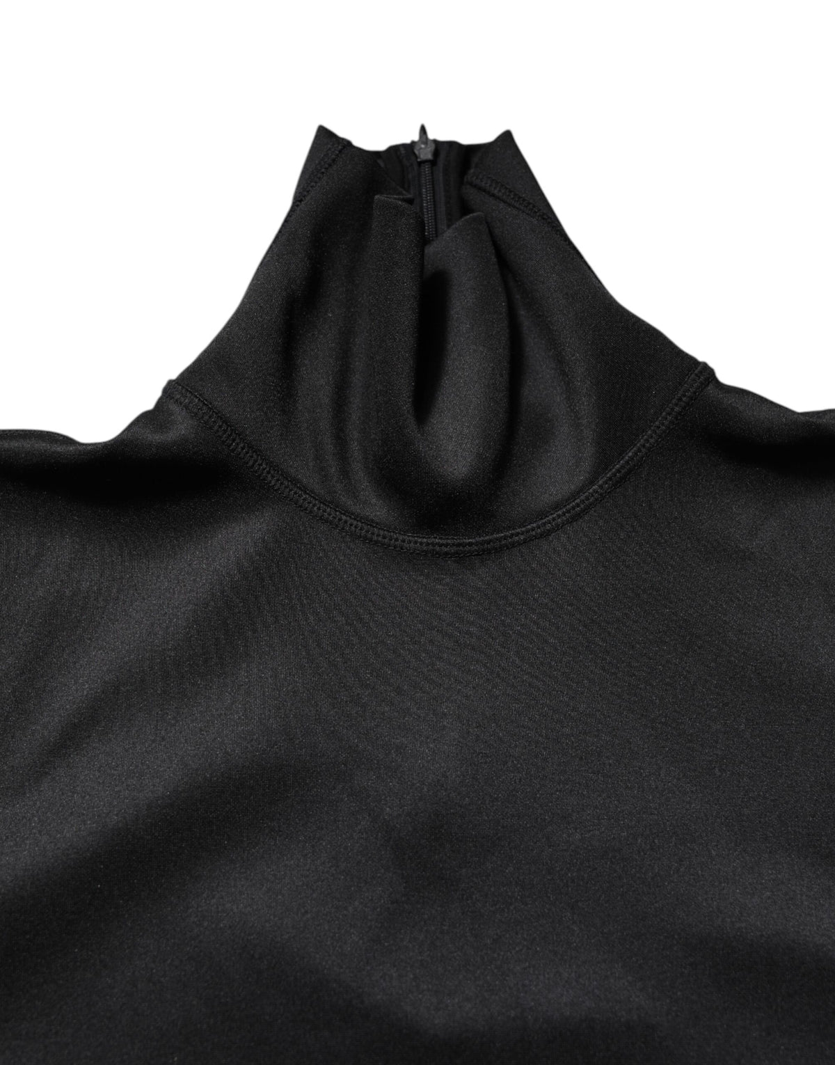 Pull col montant en polyester noir de Dolce &amp; Gabbana