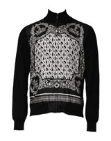 Pull à capuche zippé noir et blanc à imprimé bandana de Dolce &amp; Gabbana