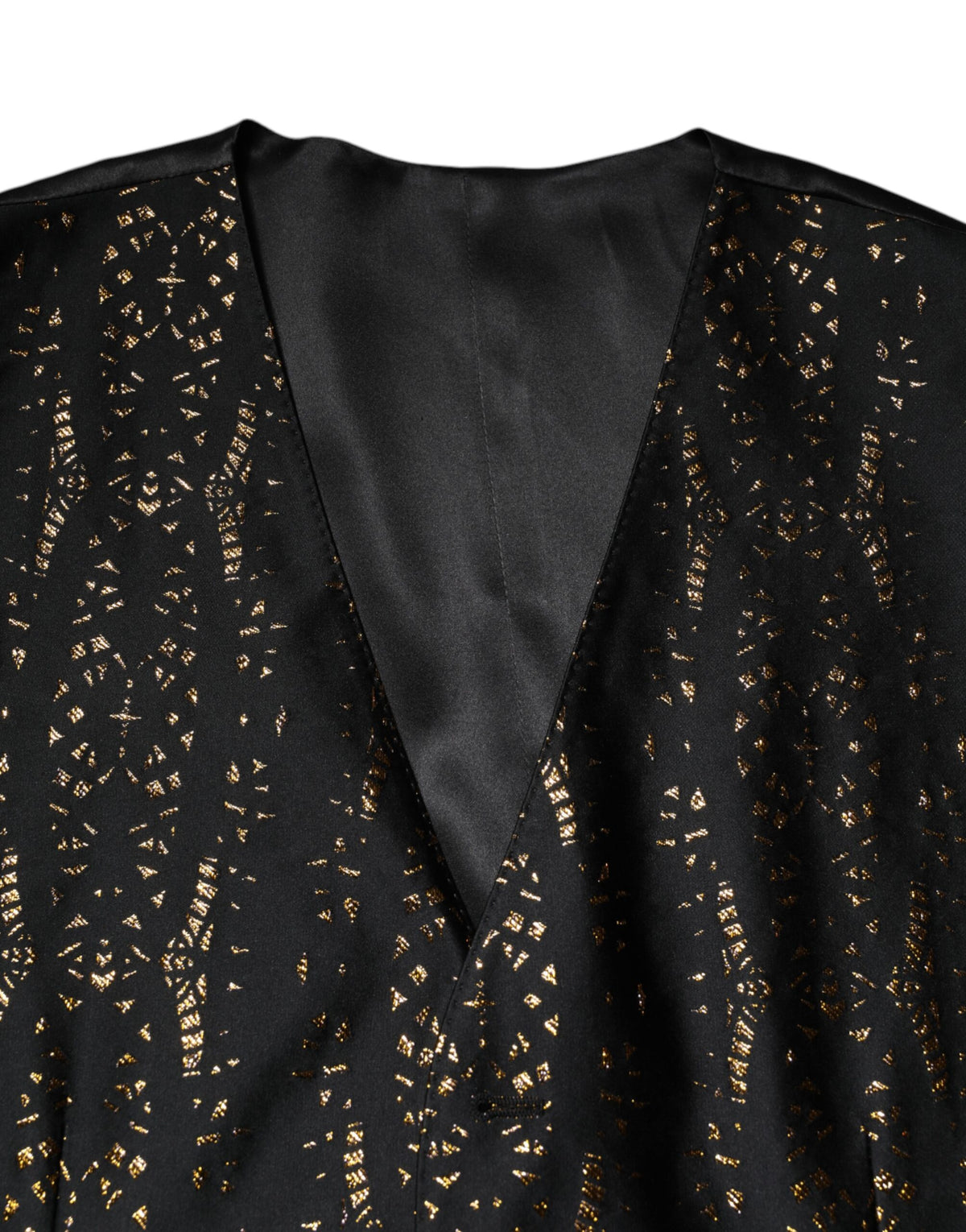 Dolce & Gabbana Black Lurex Dress Waistcoat for Men