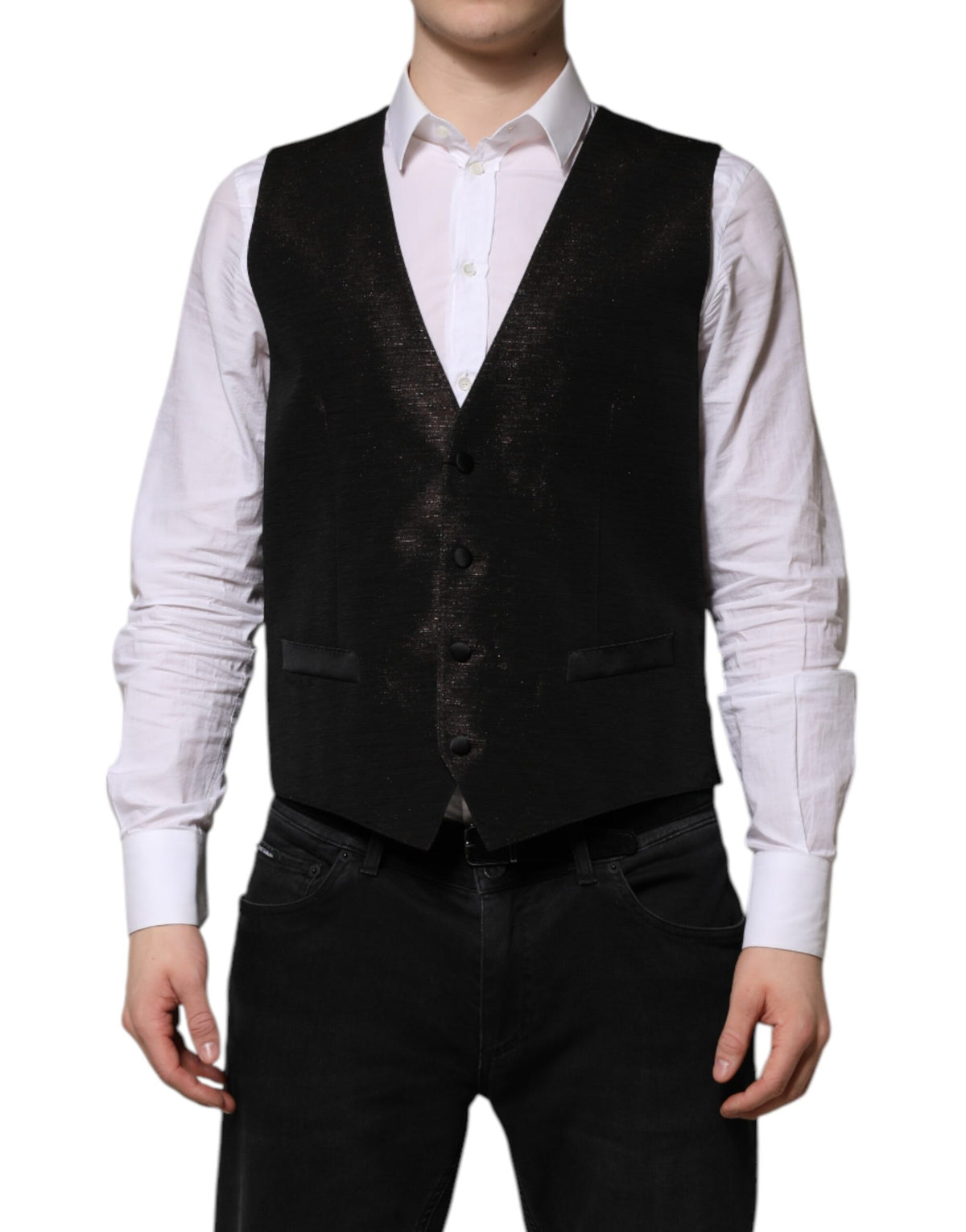 Dolce & Gabbana Dark Brown Dress Formal Waistcoat Vest for Men