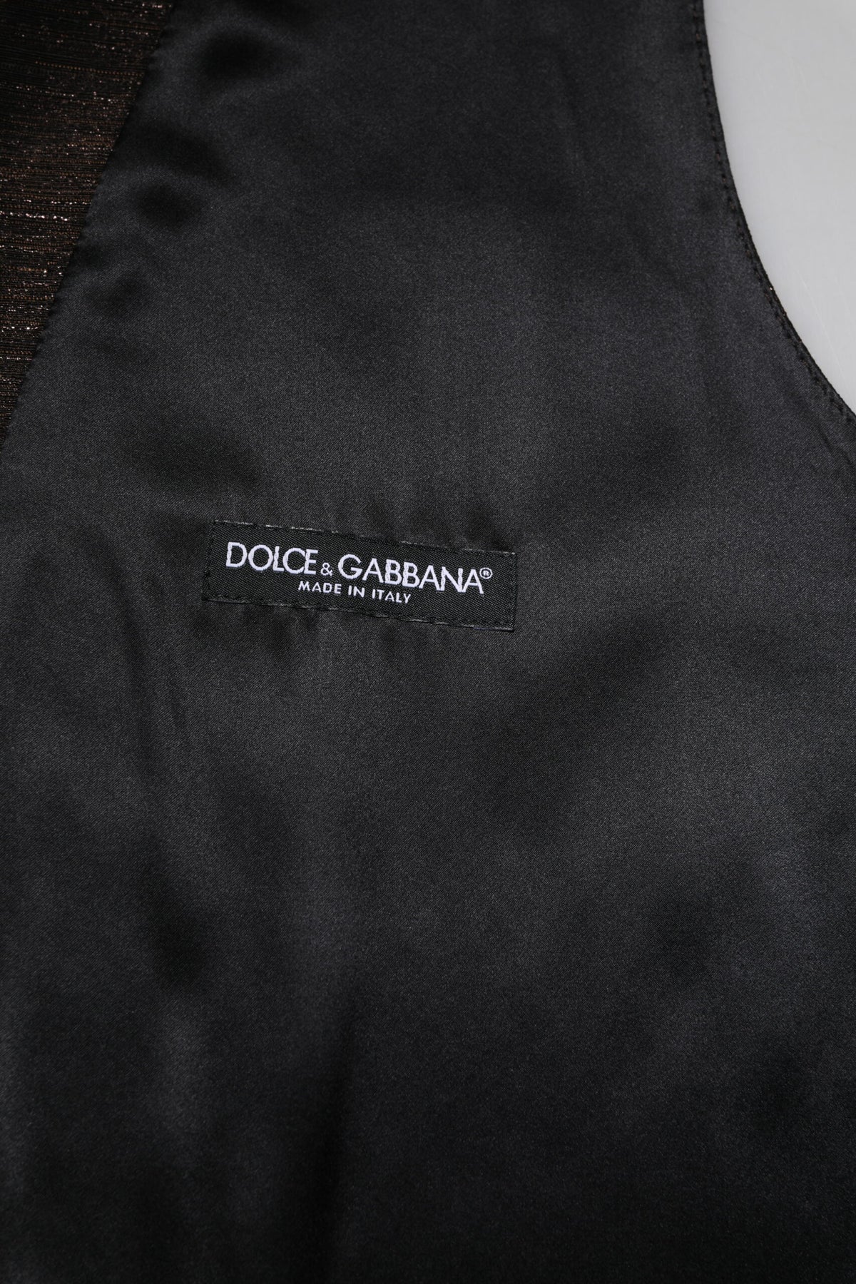 Dolce & Gabbana Dark Brown Dress Formal Waistcoat Vest for Men