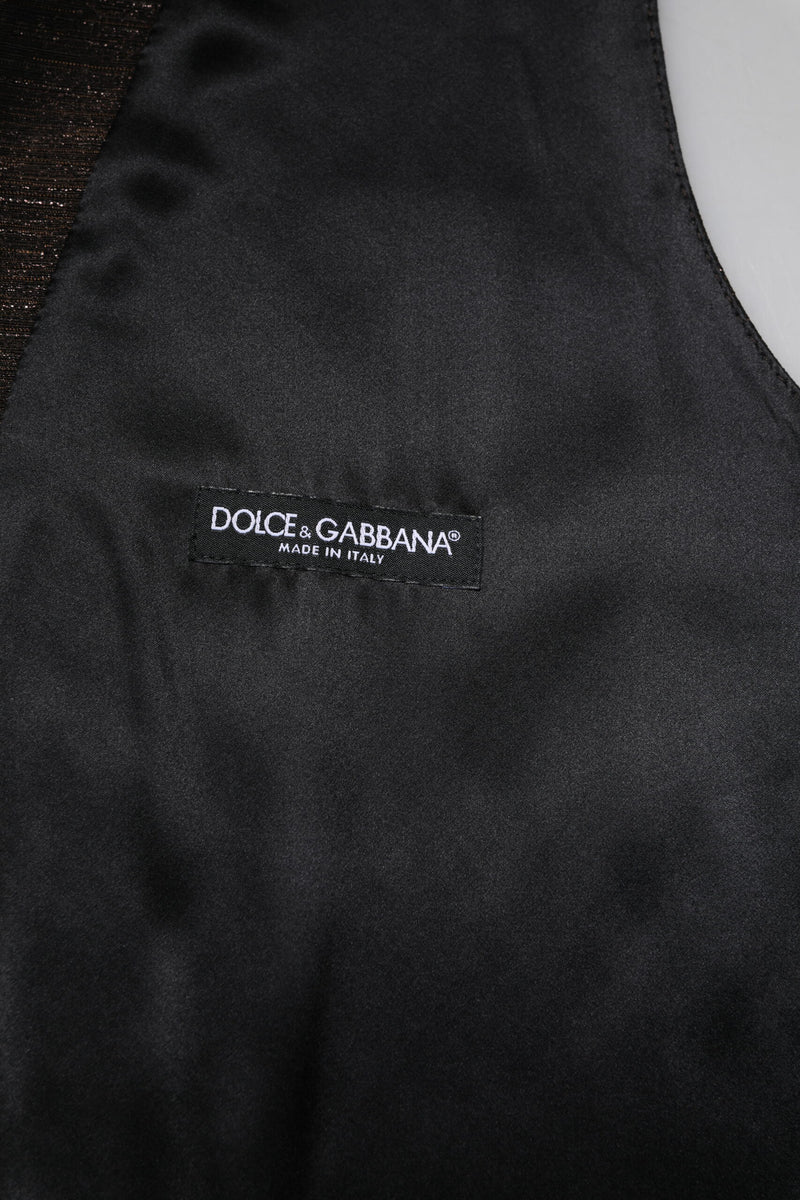 Dolce & Gabbana Dark Brown Dress Formal Waistcoat Vest for Men
