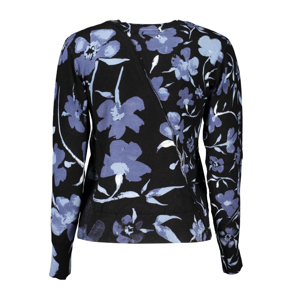 Desigual Chic Contrasting Crew Neck Sweater - Black